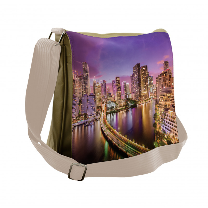 Shot of Florida Miami Downtown Messenger Bag