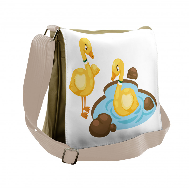 Funny Cartoon Style Animals Messenger Bag