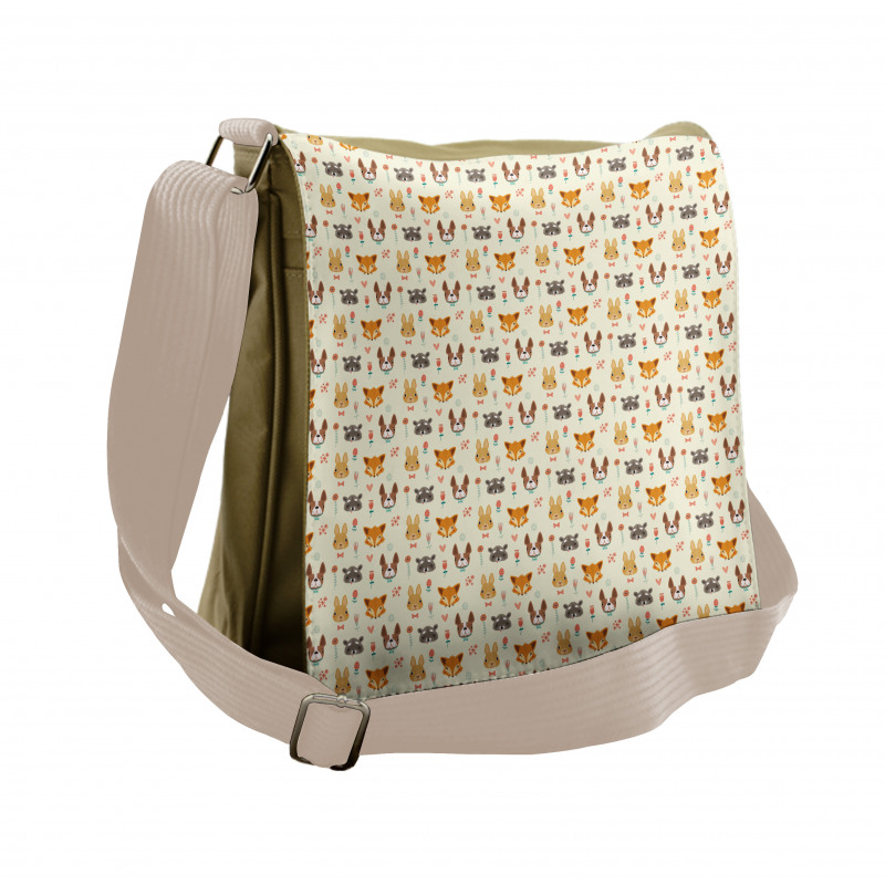 Floral Animals Messenger Bag