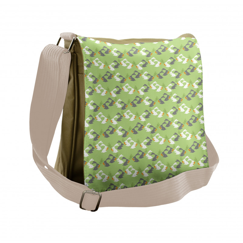 Bunnies Eating Carrots Messenger Bag