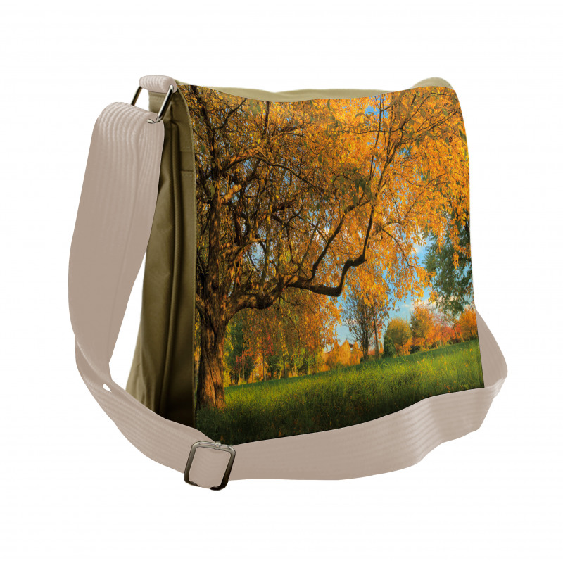 Tree Branches Blue Sky Messenger Bag