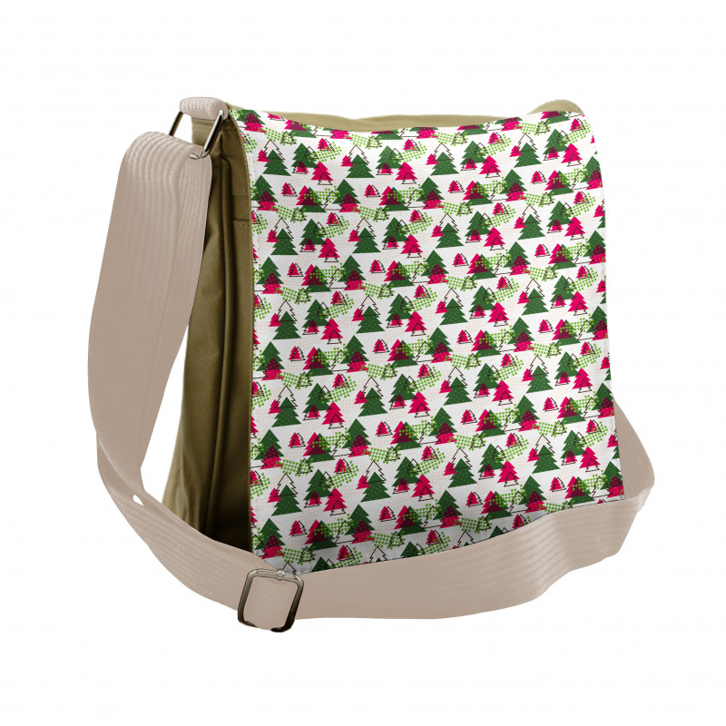 Tree Shapes Motifs Messenger Bag