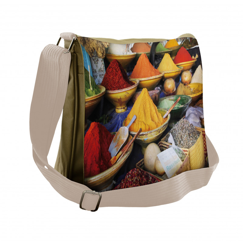 Colorful Kitchen Ingredients Messenger Bag