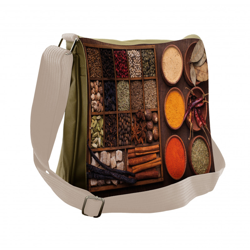 Peppers Cardamom Chili Cloves Messenger Bag