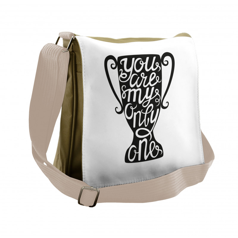 Romance Text on Trophy Messenger Bag