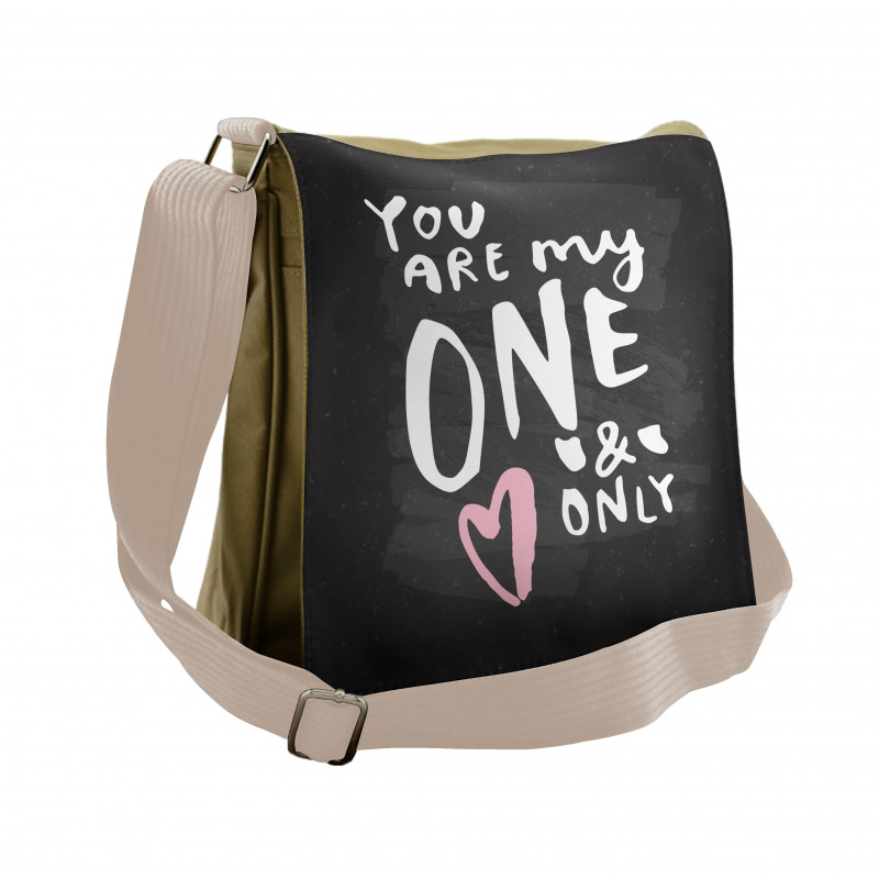 Bold Typography Messenger Bag