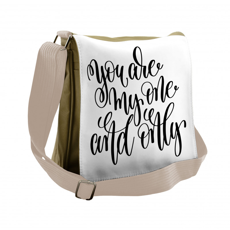 Bold Handwritten Messenger Bag