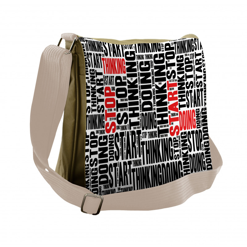 Modern Written Words Doing Messenger Bag