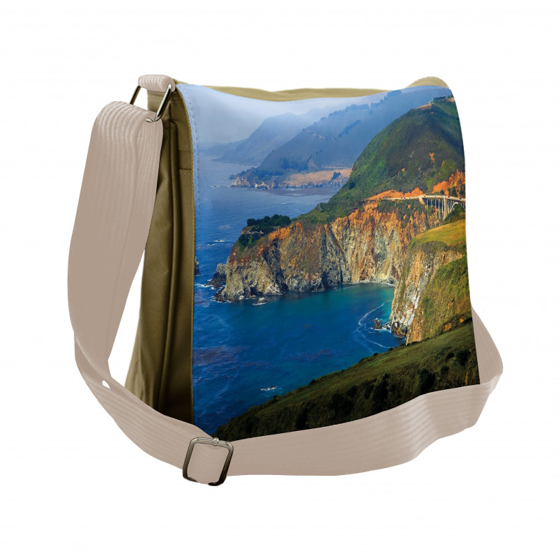 California Coast Mountains Messenger Bag