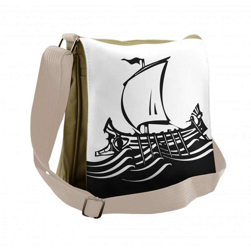 Greek Ship on Sea Messenger Bag