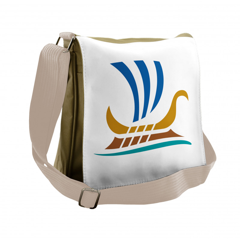 Colorful Greek Ship Sign Messenger Bag