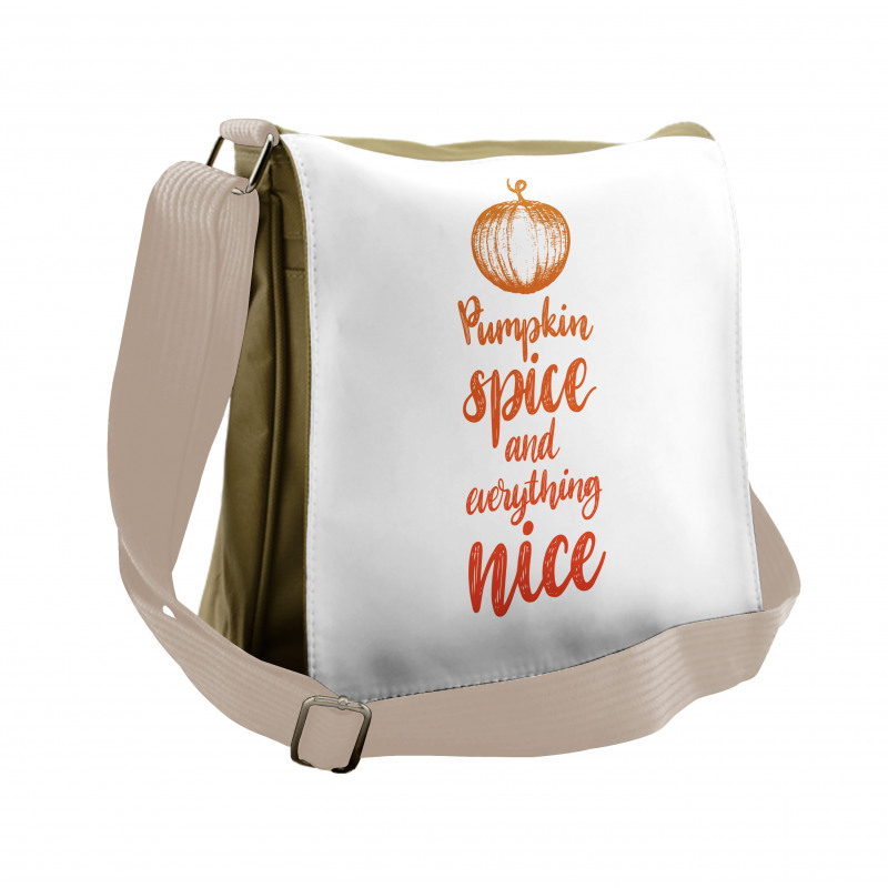 Romantic Fall Writing Messenger Bag