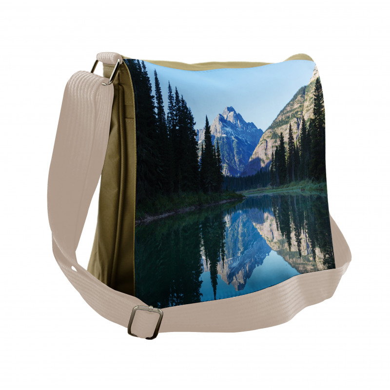 Mountain Reflection on Lake Messenger Bag