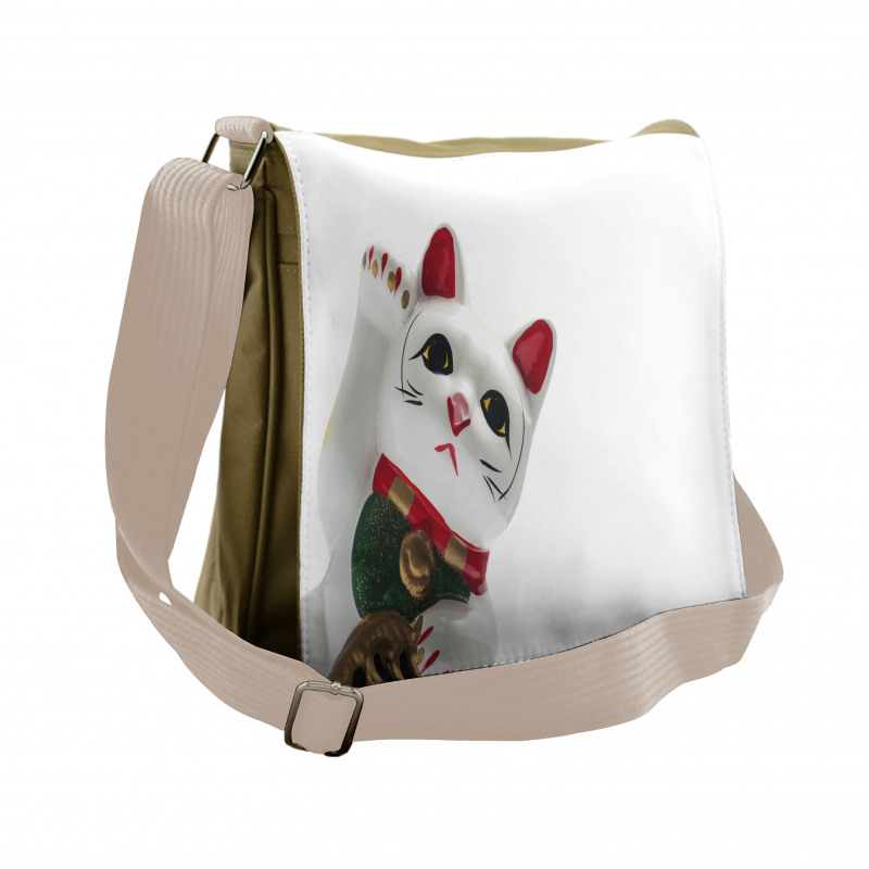 Lucky Cat Neko Waveing Messenger Bag