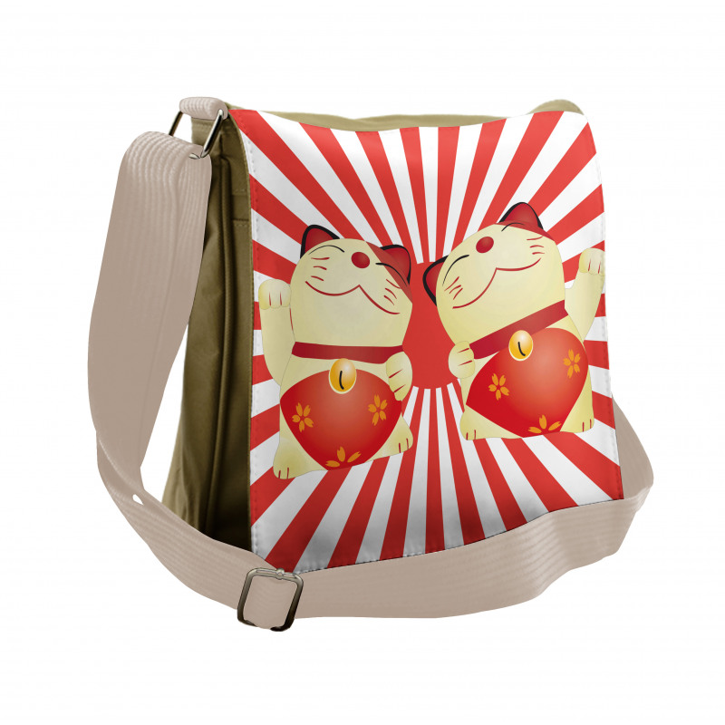 Playful Lucky Cats Messenger Bag