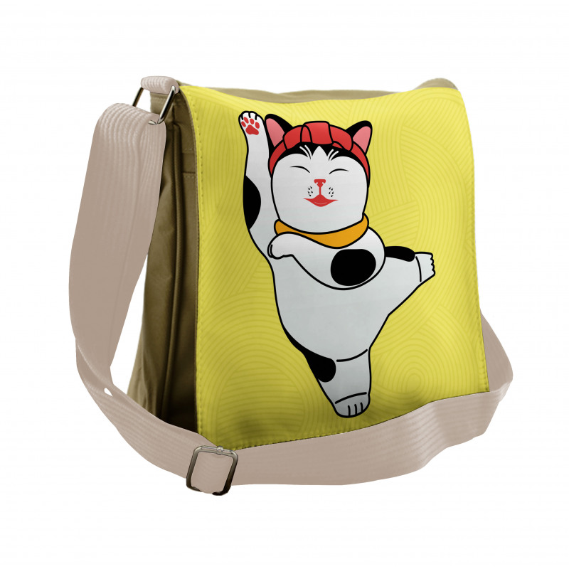 Sporty Maneki Neko Messenger Bag