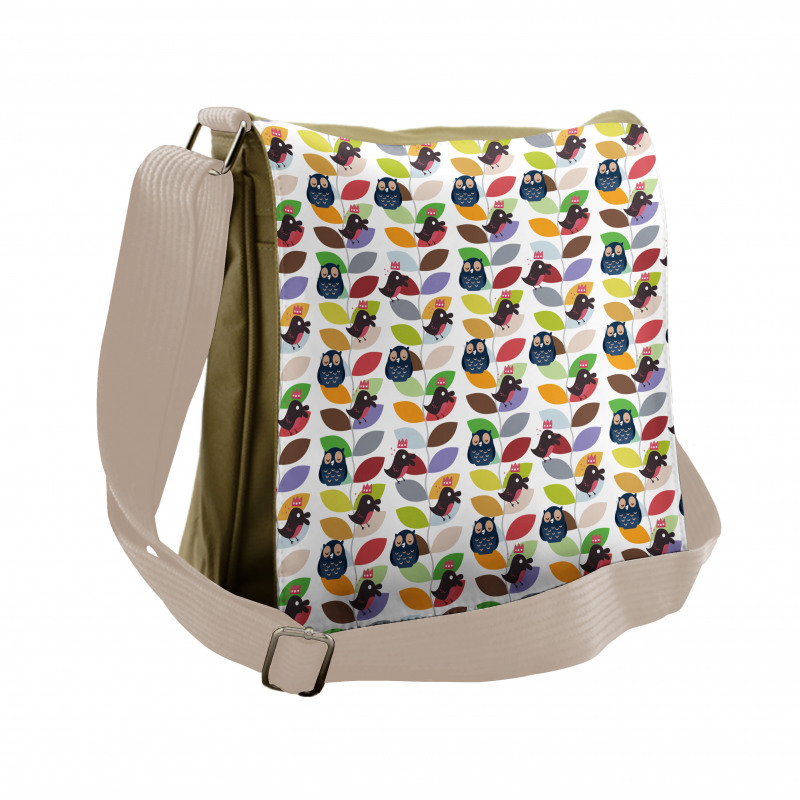 Abstract Vivid Birds Messenger Bag