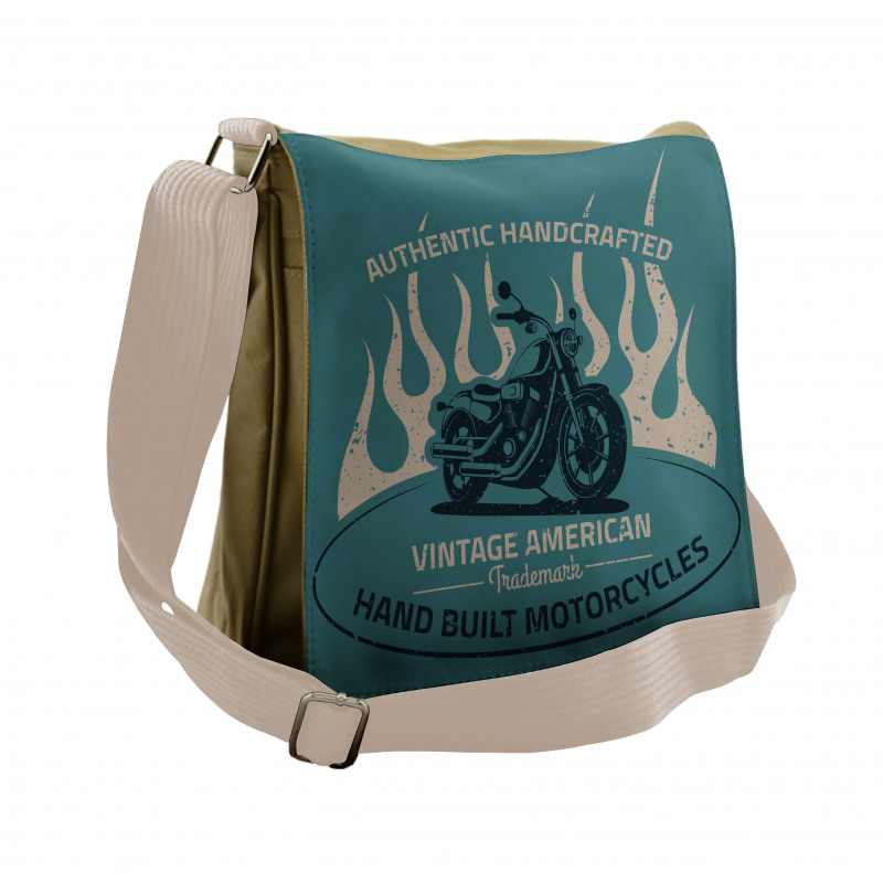 Retro Motorcycle Club Messenger Bag