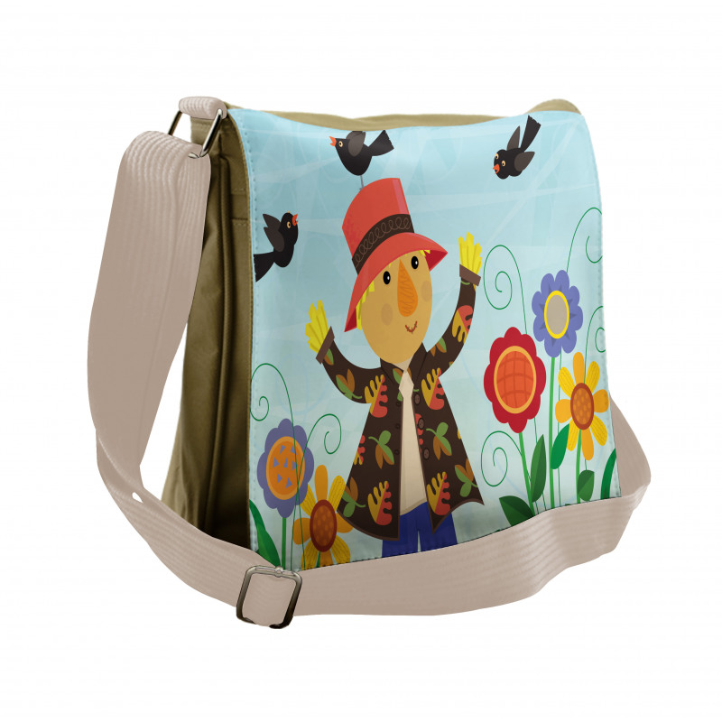 Rustic Scene Bird Friends Messenger Bag