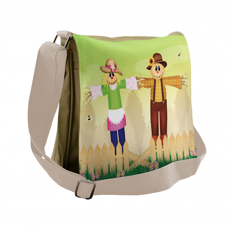 Cartoon in Garden Messenger Bag