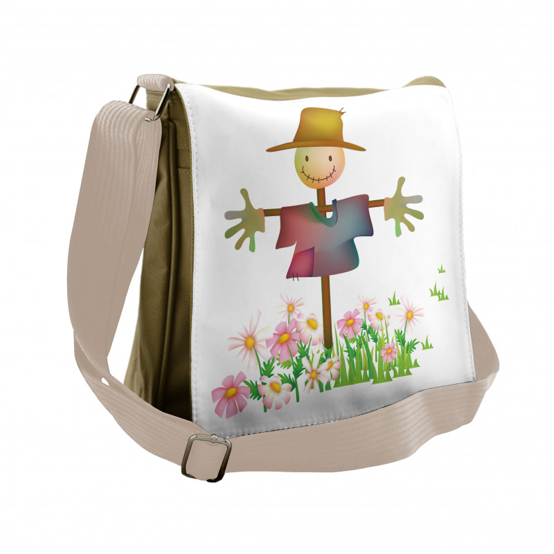 Smiling in Flowers Messenger Bag