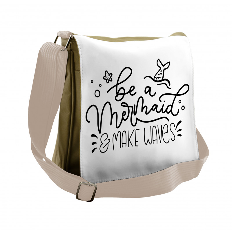 Marine Ornate Words Messenger Bag