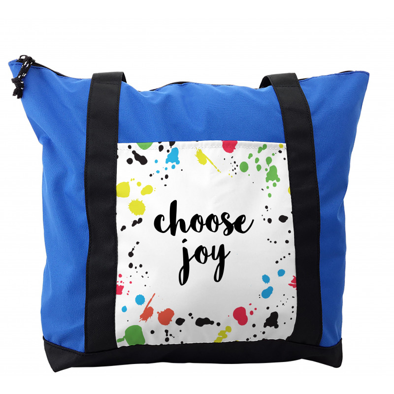 Typographic Theme Blots Shoulder Bag