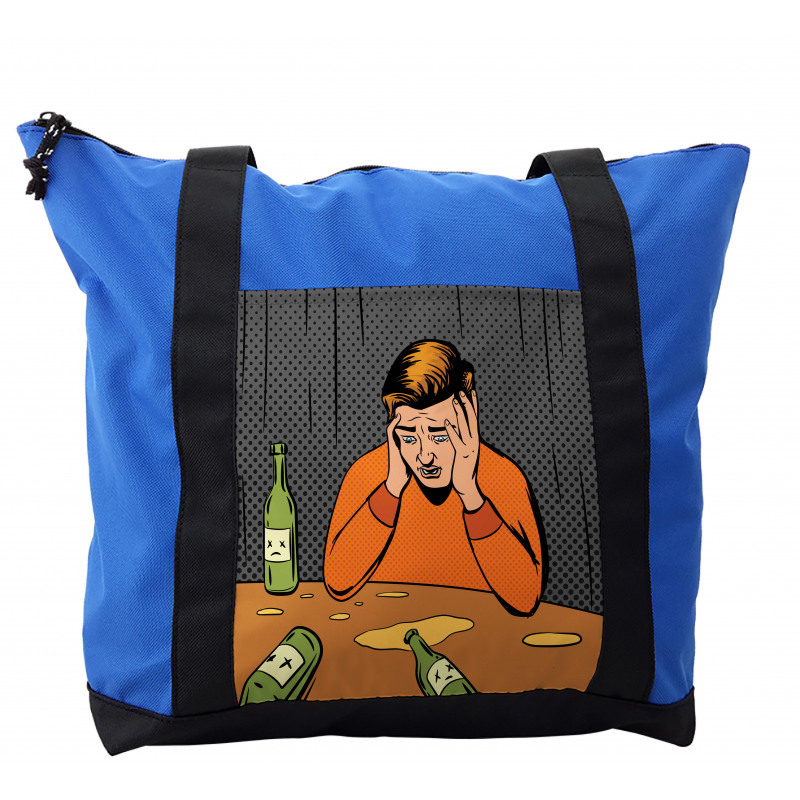 Drunk Man and Empty Bottles Shoulder Bag