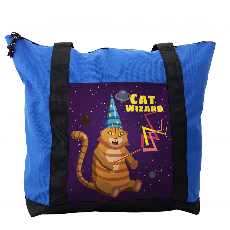 Cat Wizard Funny Cartoon Shoulder Bag