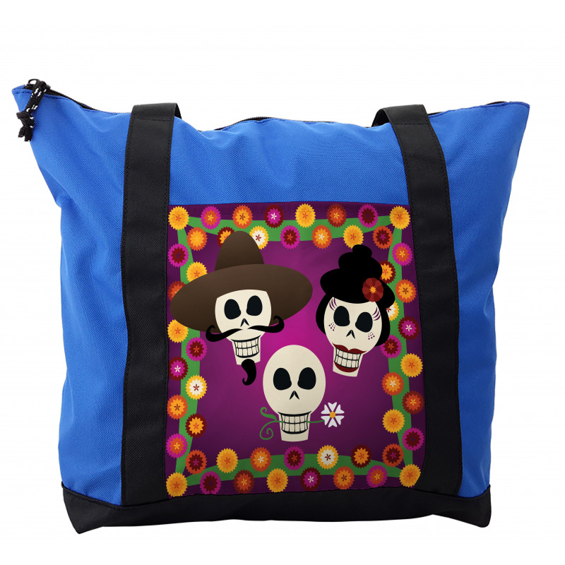 Folk Sugar Skulls Shoulder Bag