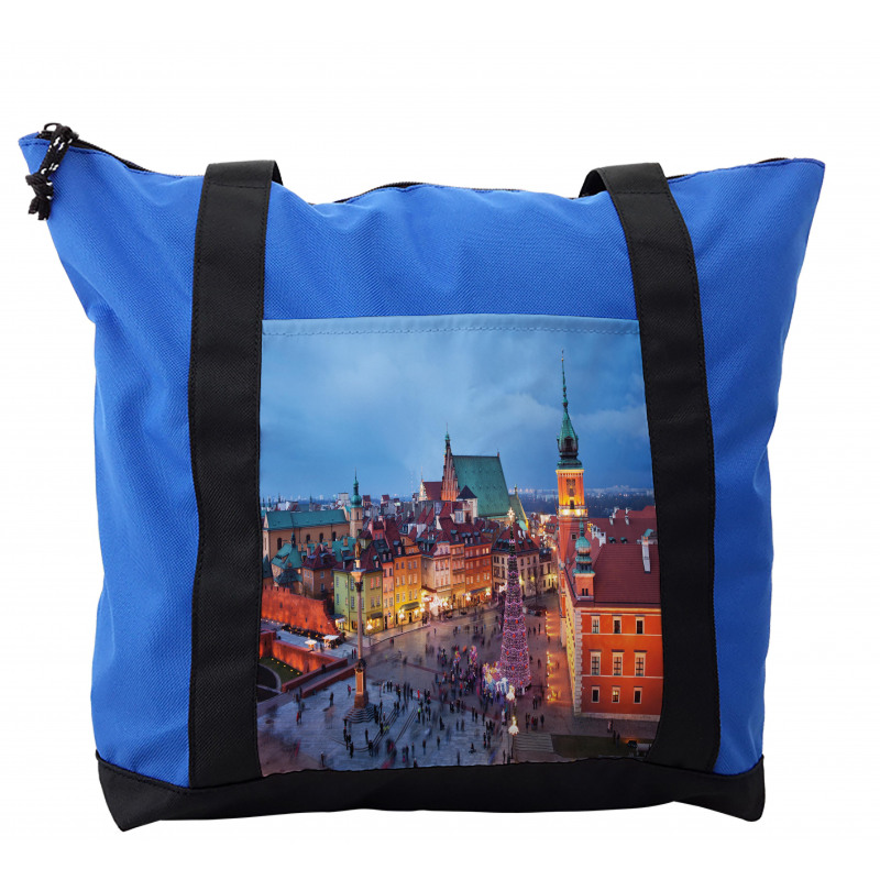 Old Town in the Evening Rush Shoulder Bag