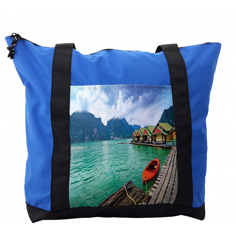 Boat Tied to Dock Chilling Shoulder Bag