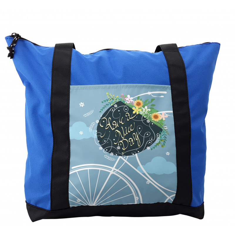 Have a Nice Day Bike Basket Shoulder Bag