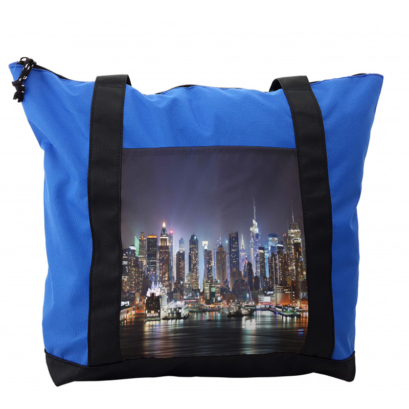 Manhattan Skyline at Night Shoulder Bag
