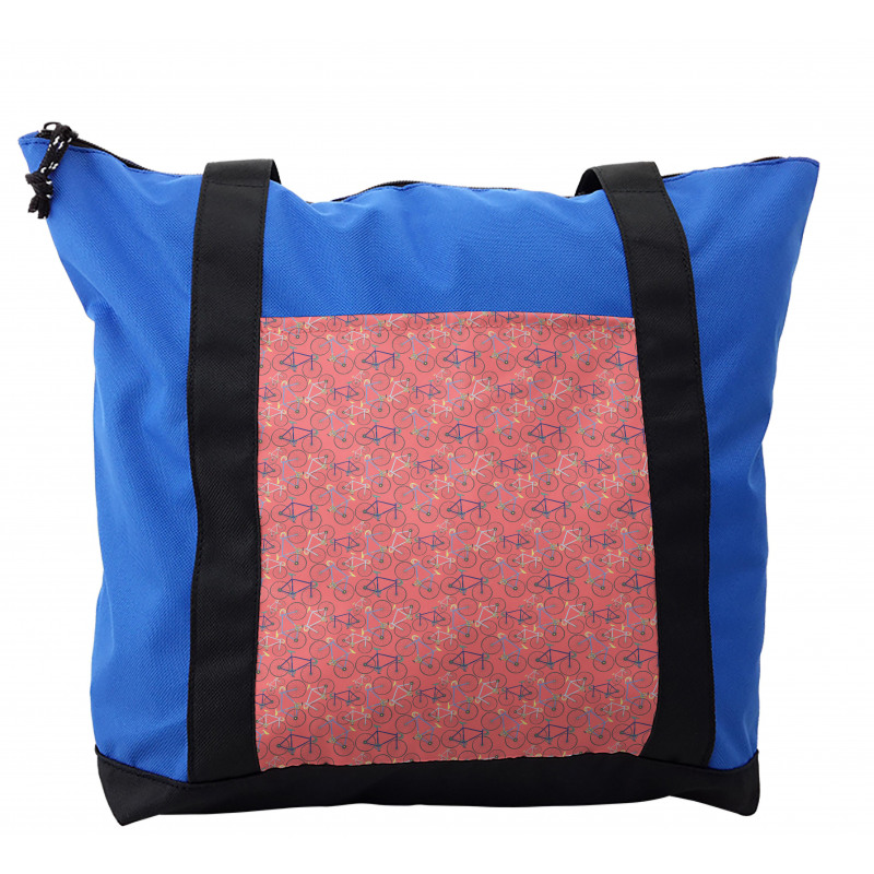 Colorful Retro Racing Bicycles Shoulder Bag