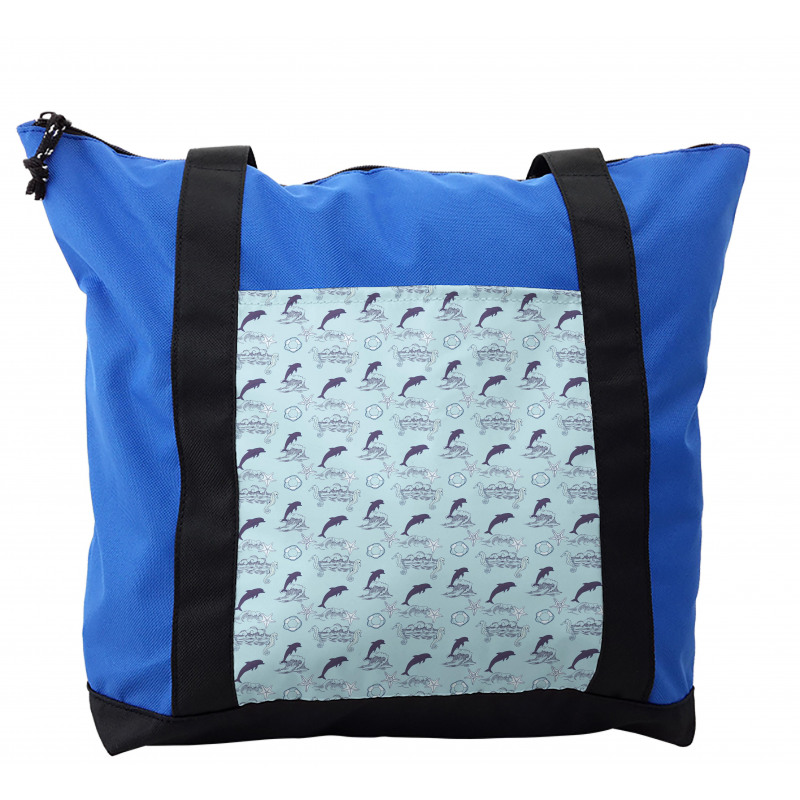 Waves Dolphins Starfish Shoulder Bag