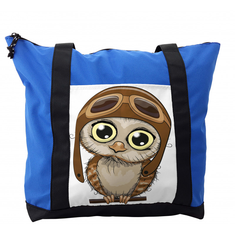 Pilot Hat Big Eyes Comic Shoulder Bag