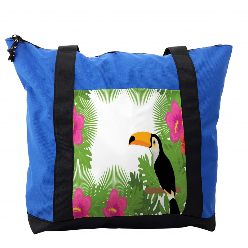 Exotic Plants and Bird Shoulder Bag