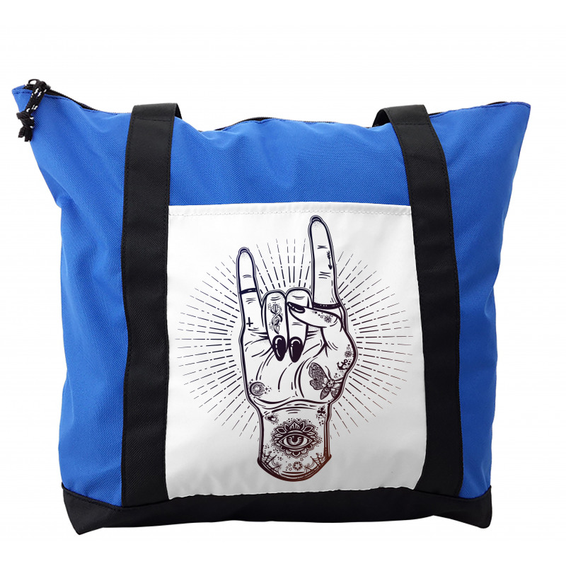 Tattooed Hand Raised Shoulder Bag