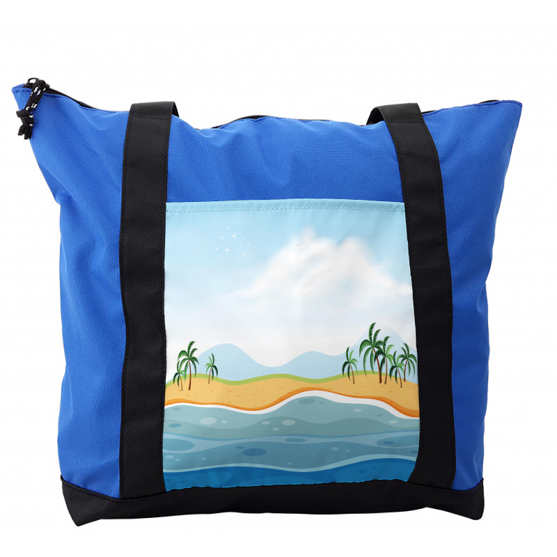 Ocean Palms Panorama Shoulder Bag