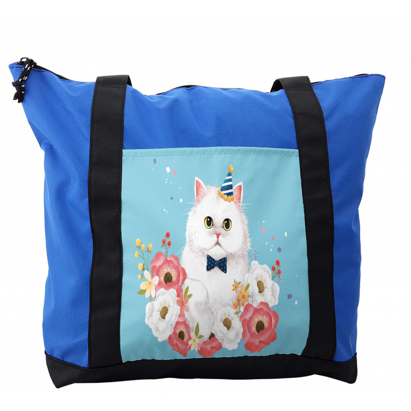 Graphical Fluffy Kitten Party Shoulder Bag