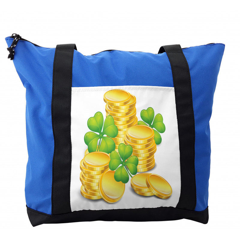 Coins and 4 Leaf Shamrock Shoulder Bag