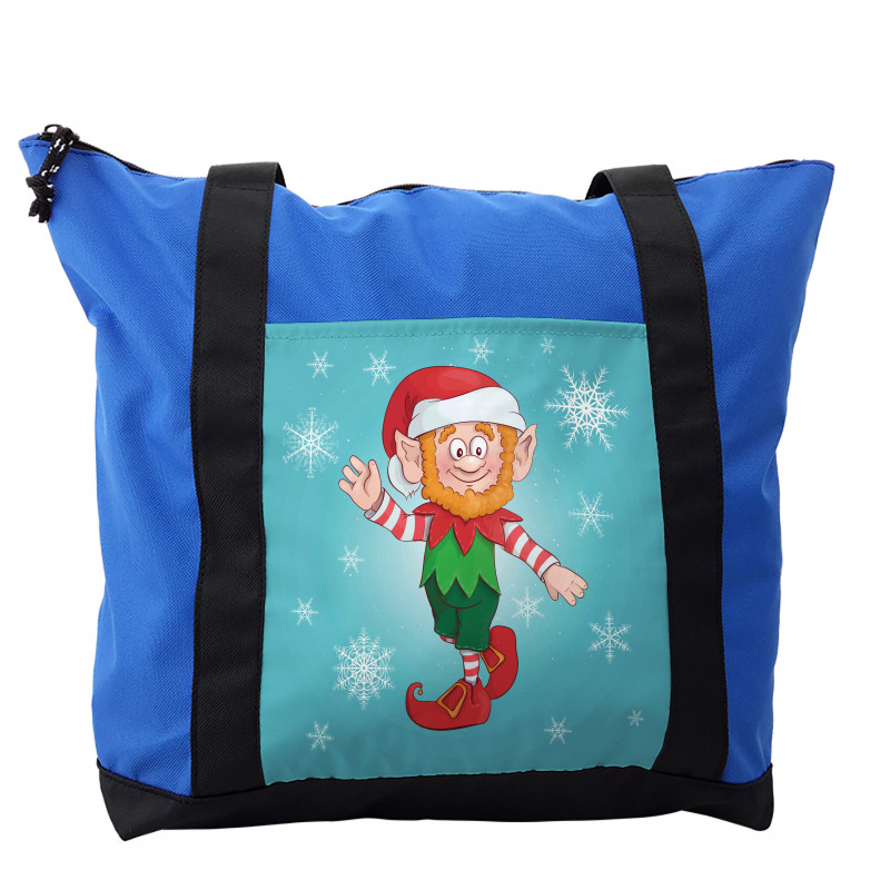 Little Man Dwarf and Snowflakes Shoulder Bag