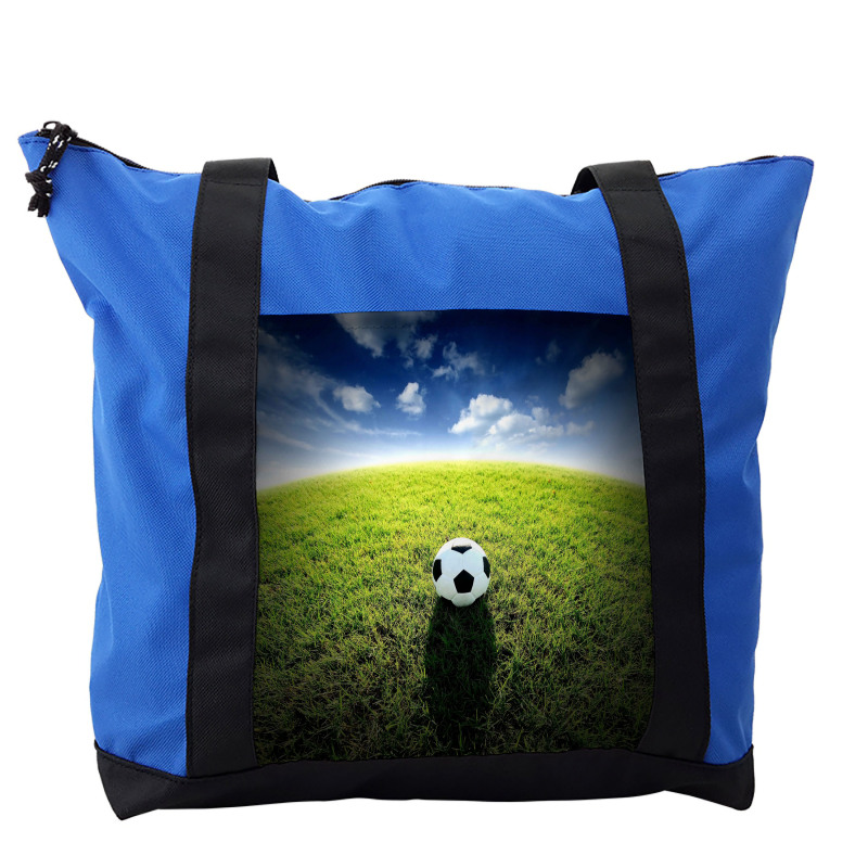 Soccer Ball on a Grassy Hill Shoulder Bag