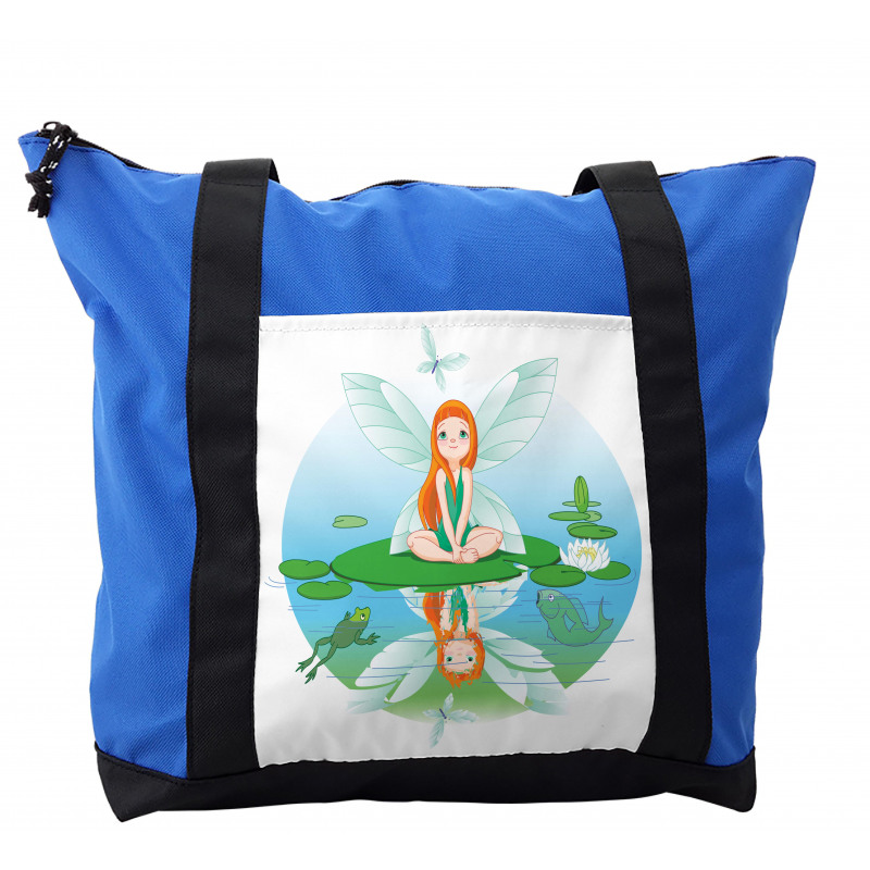 Fairy on Water Lily Leaf Shoulder Bag