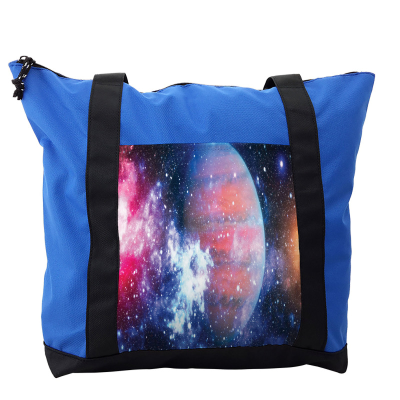 Vivid Nebula and Planet Art Shoulder Bag