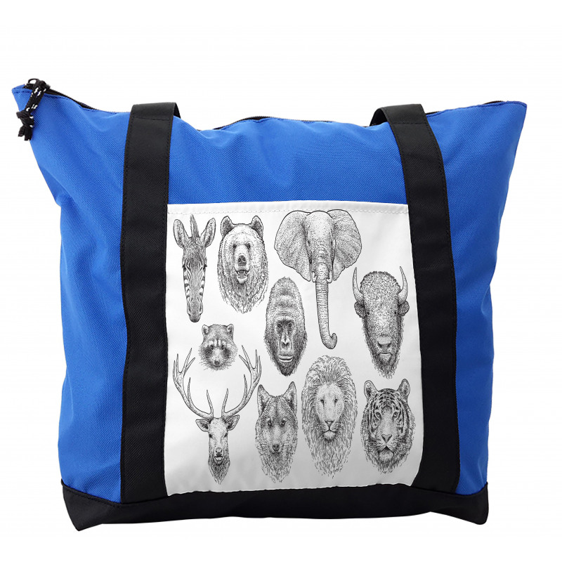 Composition of Animal Heads Shoulder Bag