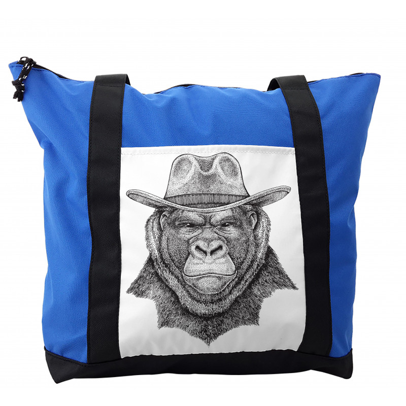 Old Monkey in a Cowboy Hat Shoulder Bag