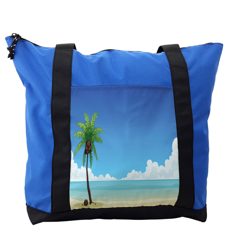 Exotic View Tree and Coconuts Shoulder Bag