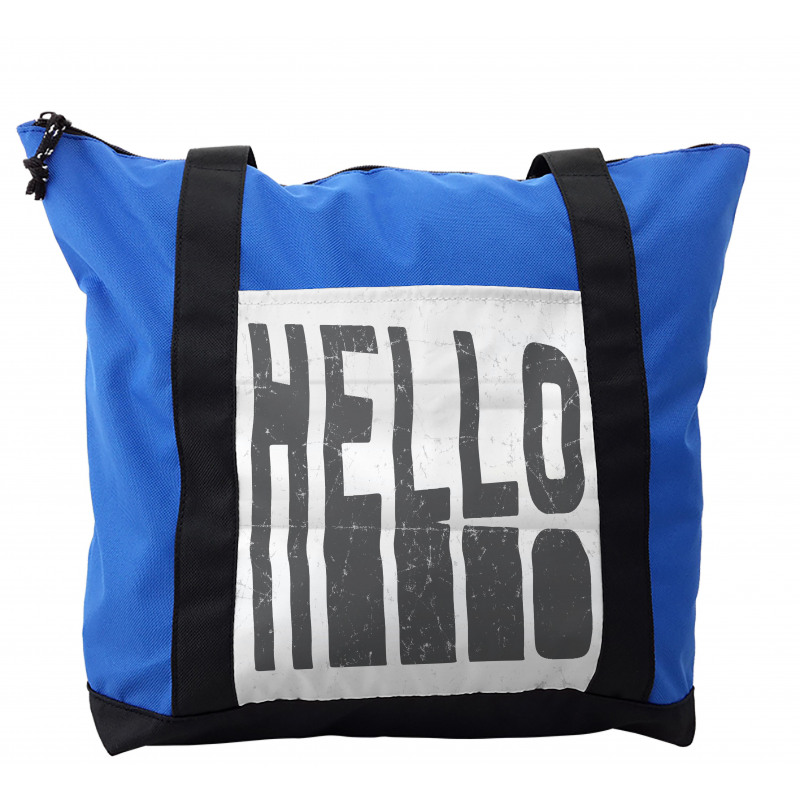 Hello Grunge Typography Art Shoulder Bag